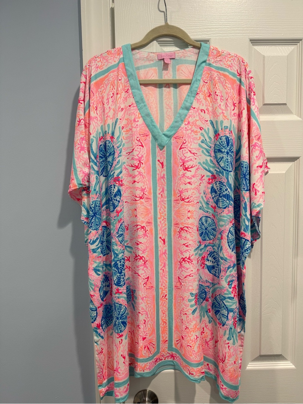 Lilly Pulitzer Pink & Blue Floral Swim Coverup
